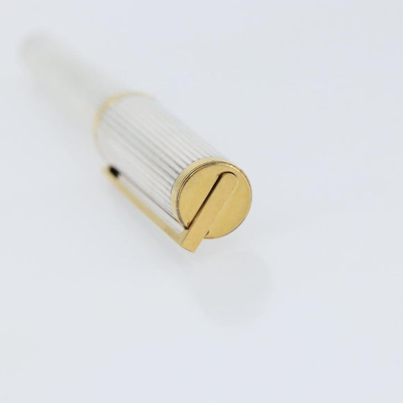S.T. DUPONT Fountain Pen metal Silver tone Auth 148443