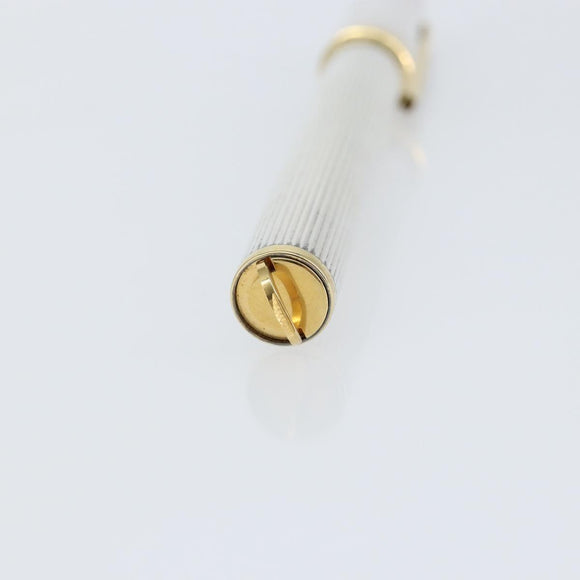 S.T. DUPONT Fountain Pen metal Silver tone Auth 148443