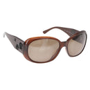 CHANEL Camelia Sunglasses plastic Brown CC Auth 148447-1