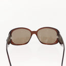 CHANEL Camelia Sunglasses plastic Brown CC Auth 148447-3