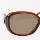 CHANEL Camelia Sunglasses plastic Brown CC Auth 148447-4