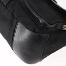 PRADA Shoulder Bag Nylon Black Silver Auth 148452-15