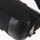 PRADA Shoulder Bag Nylon Black Silver Auth 148452-17