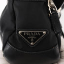 PRADA Shoulder Bag Nylon Black Silver Auth 148452-18