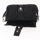 PRADA Shoulder Bag Nylon Black Silver Auth 148452-20