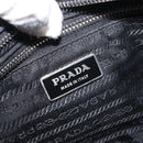 PRADA Shoulder Bag Nylon Black Silver Auth 148452-22