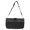 PRADA Shoulder Bag Nylon Black Silver Auth 148452-2