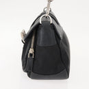 PRADA Shoulder Bag Nylon Black Silver Auth 148452-3