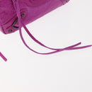 BALENCIAGA Classic Pouch Leather Purple 110481 Auth 148453-8