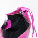 BALENCIAGA Classic Pouch Leather Purple 110481 Auth 148453-18
