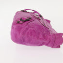 BALENCIAGA Classic Pouch Leather Purple 110481 Auth 148453-3