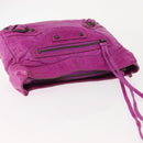 BALENCIAGA Classic Pouch Leather Purple 110481 Auth 148453-5