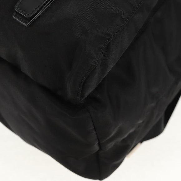 PRADA Backpack Nylon Black Silver Auth 148455V