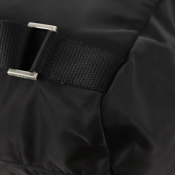 PRADA Backpack Nylon Black Silver Auth 148455V