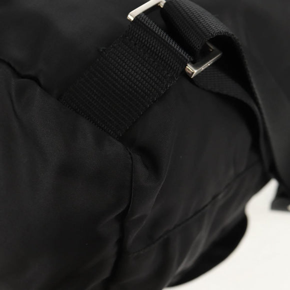 PRADA Backpack Nylon Black Silver Auth 148455V
