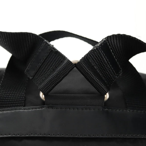 PRADA Backpack Nylon Black Silver Auth 148455V