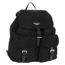 PRADA Backpack Nylon Black Silver Auth 148455V-1