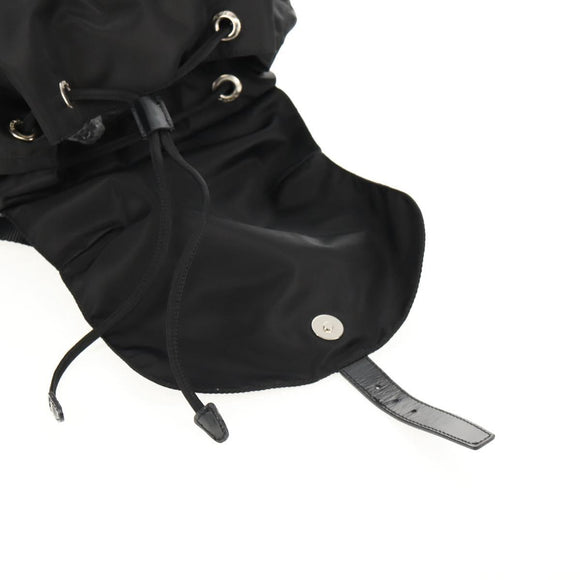 PRADA Backpack Nylon Black Silver Auth 148455V