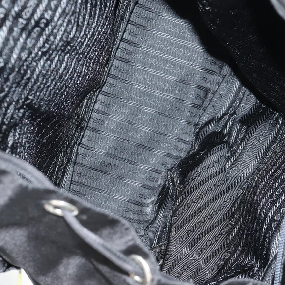 PRADA Backpack Nylon Black Silver Auth 148455V