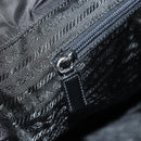 PRADA Backpack Nylon Black Silver Auth 148455V-30