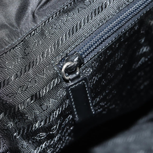 PRADA Backpack Nylon Black Silver Auth 148455V