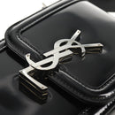 SAINT LAURENT Solferino Shoulder Bag Patent leather Black Silver Auth 148457SAM-20