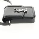 SAINT LAURENT Solferino Shoulder Bag Patent leather Black Silver Auth 148457SAM-4