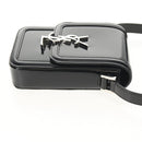 SAINT LAURENT Solferino Shoulder Bag Patent leather Black Silver Auth 148457SAM-5