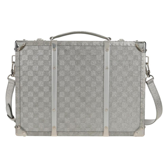 LOUIS VUITTON Damier Glitter Hard Trunk Trunk Silver M20478 LV Auth 148458SM