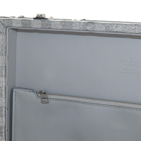 LOUIS VUITTON Damier Glitter Hard Trunk Trunk Silver M20478 LV Auth 148458SM