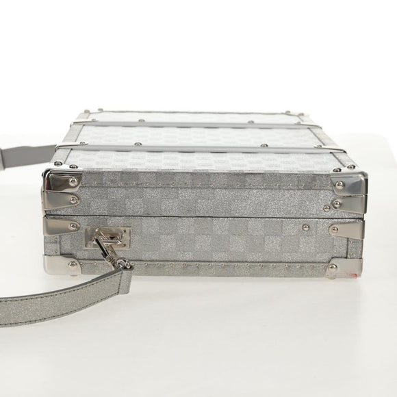 LOUIS VUITTON Damier Glitter Hard Trunk Trunk Silver M20478 LV Auth 148458SM
