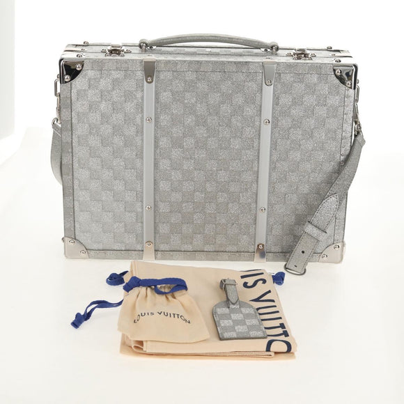 LOUIS VUITTON Damier Glitter Hard Trunk Trunk Silver M20478 LV Auth 148458SM