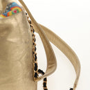 CHANEL Graffiti Backpack Canvas Gold CC Auth 148460SAM-16