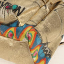 CHANEL Graffiti Backpack Canvas Gold CC Auth 148460SAM-18