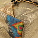 CHANEL Graffiti Backpack Canvas Gold CC Auth 148460SAM-19