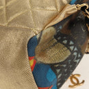 CHANEL Graffiti Backpack Canvas Gold CC Auth 148460SAM-20