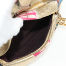 CHANEL Graffiti Backpack Canvas Gold CC Auth 148460SAM-22