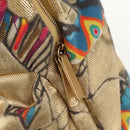 CHANEL Graffiti Backpack Canvas Gold CC Auth 148460SAM-23