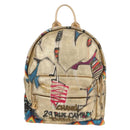 CHANEL Graffiti Backpack Canvas Gold CC Auth 148460SAM-13