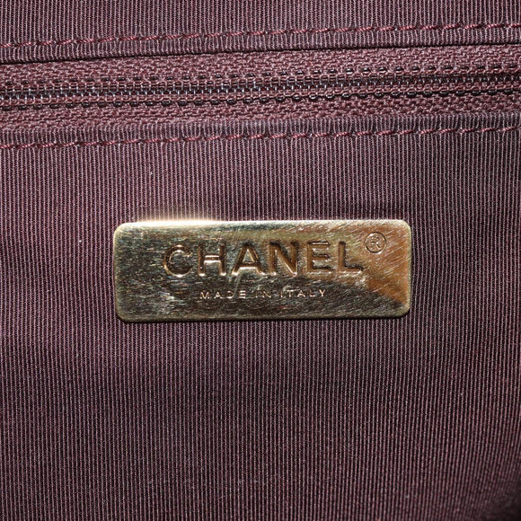 CHANEL Graffiti Backpack Canvas Gold CC Auth 148460SAM
