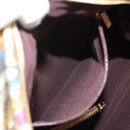 CHANEL Graffiti Backpack Canvas Gold CC Auth 148460SAM-29