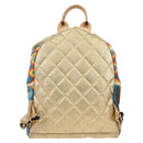 CHANEL Graffiti Backpack Canvas Gold CC Auth 148460SAM-2