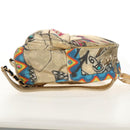 CHANEL Graffiti Backpack Canvas Gold CC Auth 148460SAM-4