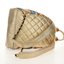 CHANEL Graffiti Backpack Canvas Gold CC Auth 148460SAM-7