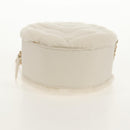CHANEL V Stitch Chain Shoulder Bag Mouton White Gold CC Auth 148461AM-10