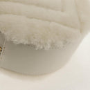 CHANEL V Stitch Chain Shoulder Bag Mouton White Gold CC Auth 148461AM-13