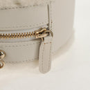 CHANEL V Stitch Chain Shoulder Bag Mouton White Gold CC Auth 148461AM-16
