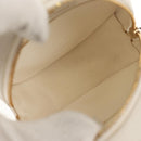 CHANEL V Stitch Chain Shoulder Bag Mouton White Gold CC Auth 148461AM-18