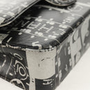 CHANEL Double Flap Chain Shoulder Bag Leather Silver CC Auth 148462SAM-8