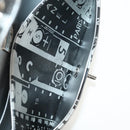 CHANEL Double Flap Chain Shoulder Bag Leather Silver CC Auth 148462SAM-30